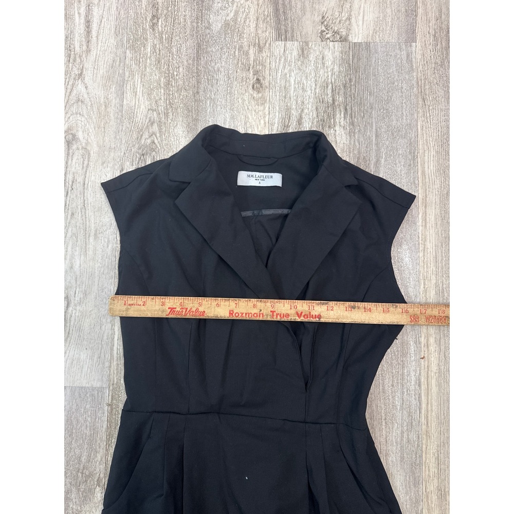 MM.LaFleur The Catherine Dress Black Wool Blend Cap Sleeve Sheath Dress Size 0 - Picture 8 of 10